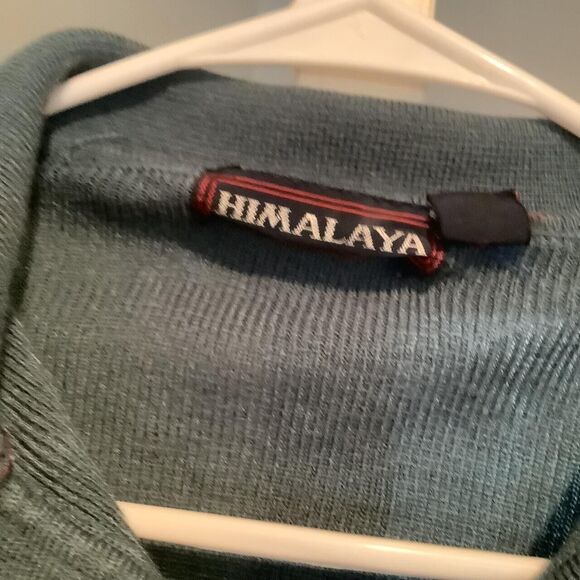 Himalaya sweater size medium like womens or kids vintage vtg colorblock collared - Picture 3 of 4